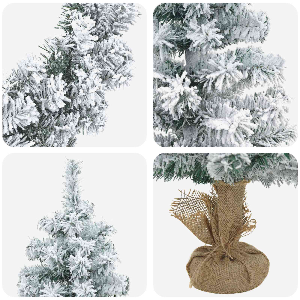 Mini-kerstbomenset 60 cm PVC Wit