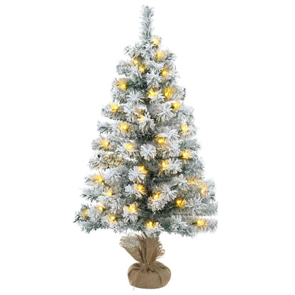 Mini Kerstboom 60 cm 100 LED's Warmwit PVC Wit