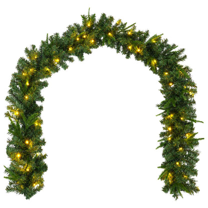 Mini-kerstbomenset 60 cm 125 LED's Warmwit PVC en PE Groen