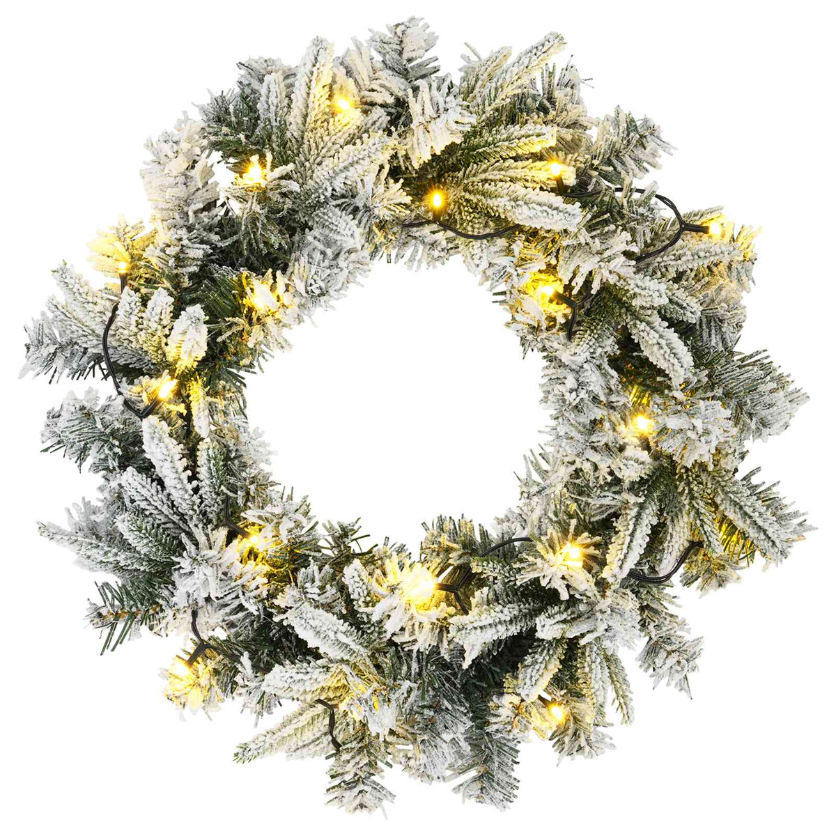 Mini-kerstbomenset 60 cm 125 LED's Warmwit PVC en PE Wit