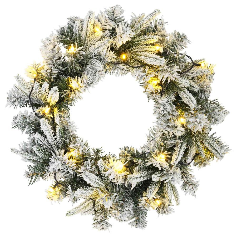 Mini-kerstbomenset 60 cm 125 LED's Warmwit PVC en PE Wit