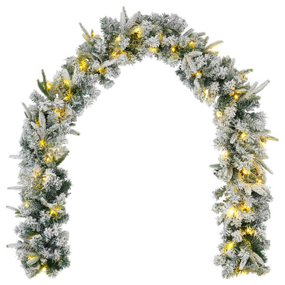 Mini-kerstbomenset 60 cm 125 LED's Warmwit PVC en PE Wit