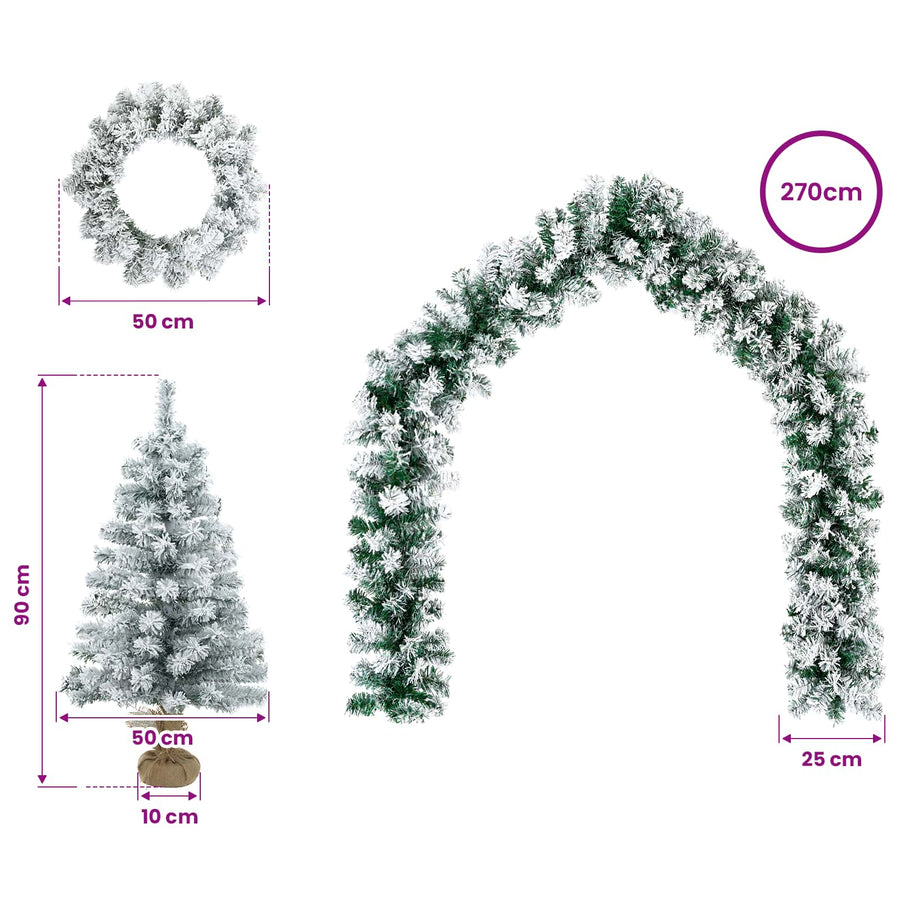 Mini Kerstboom 90 cm PVC Wit
