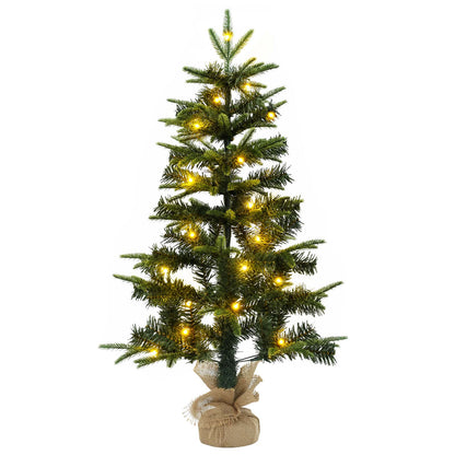 Mini Kerstboom 90 cm 125 LED's Warmwit PVC en PE Groen