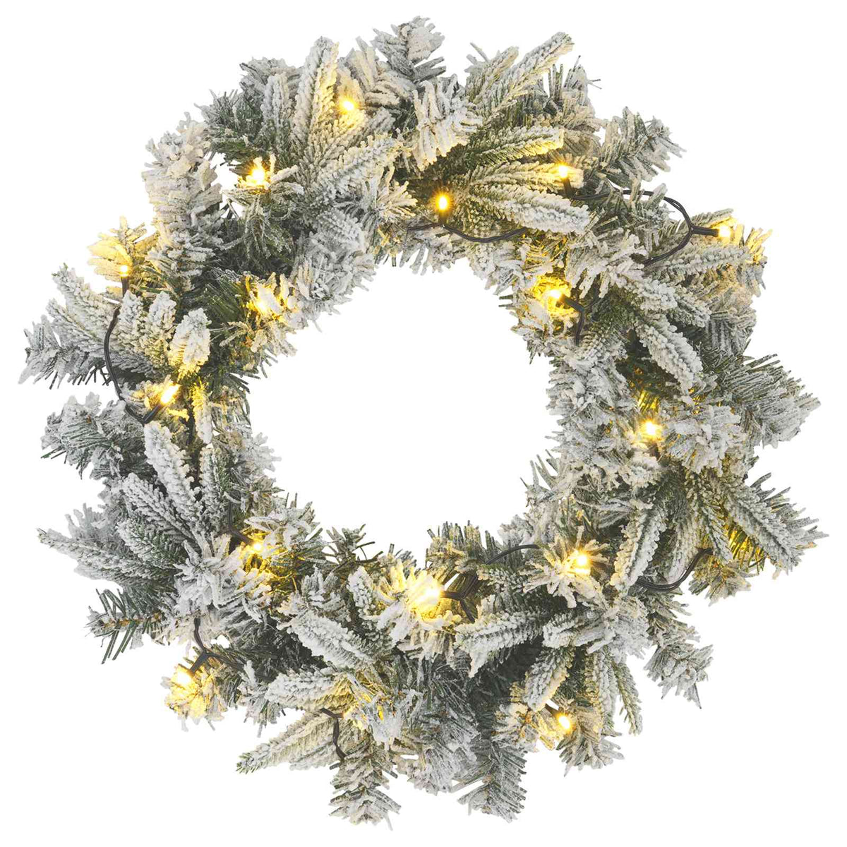 Mini-kerstbomenset 90 cm 175 LED's Warmwit PVC en PE Wit