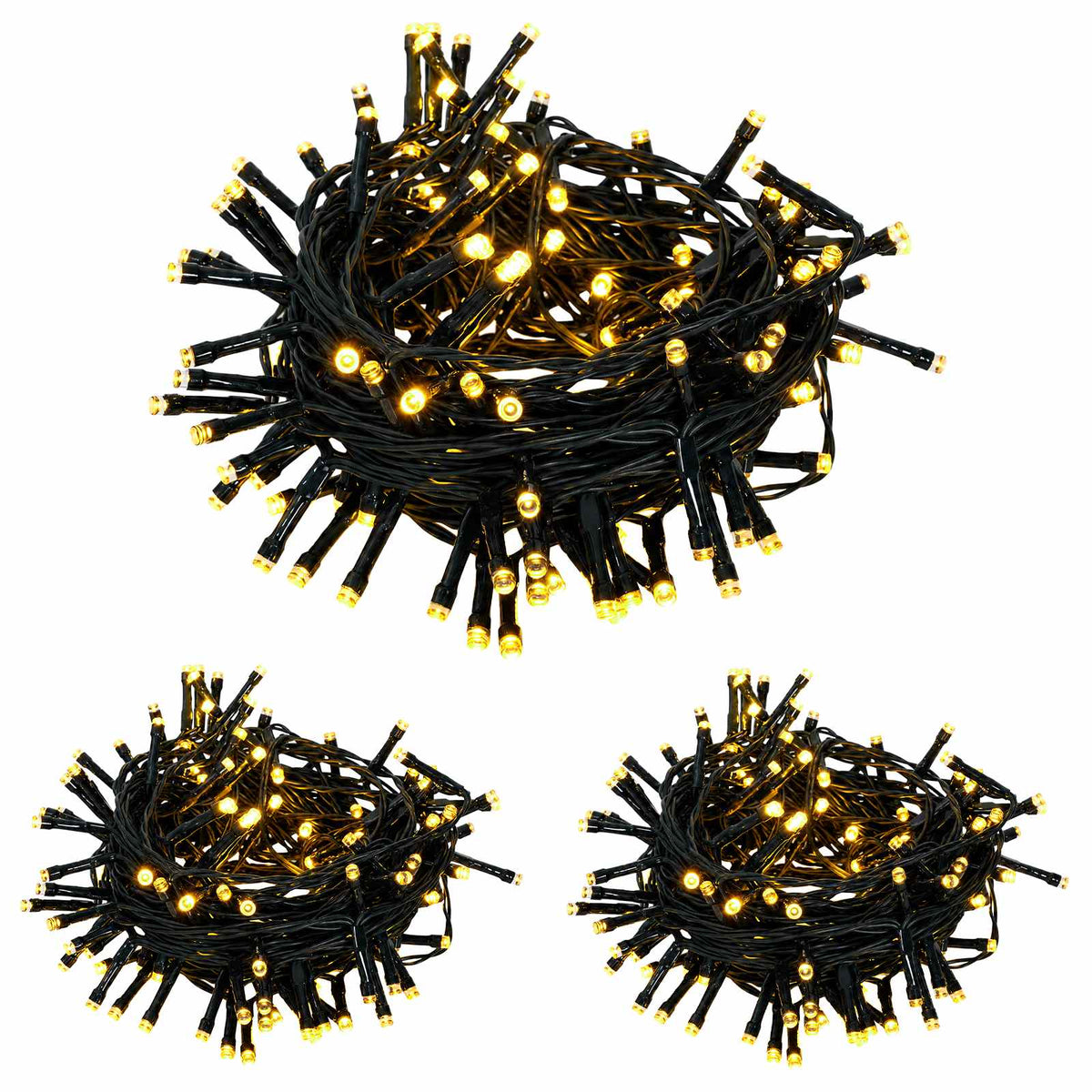 Mini-kerstbomenset 90 cm 175 LED's Warmwit PVC en PE Wit