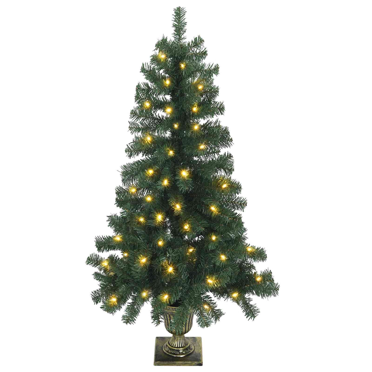 Mini-kerstbomenset 120 cm 275 LED's Warmwit PVC Groen