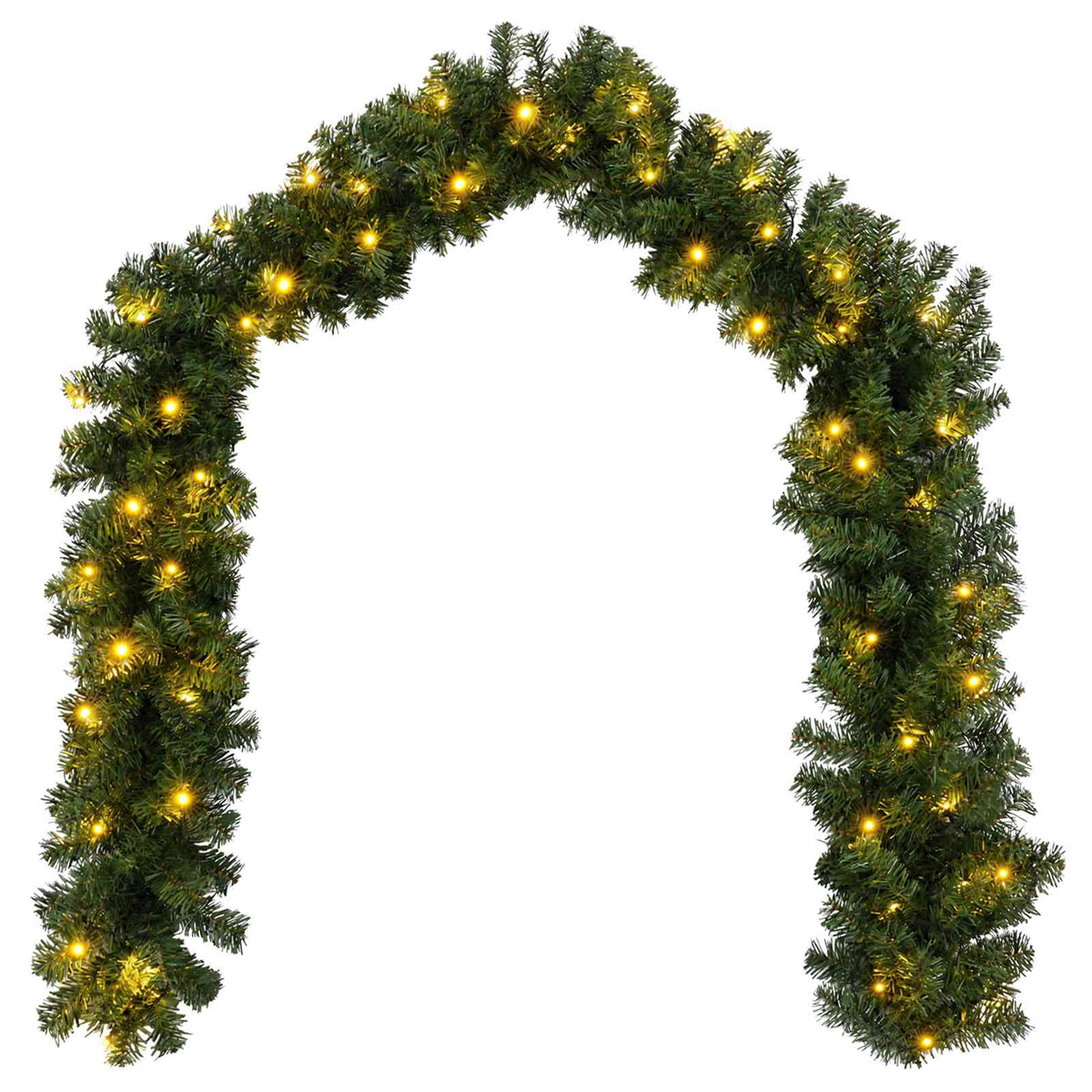 Mini-kerstbomenset 120 cm 275 LED's Warmwit PVC Groen