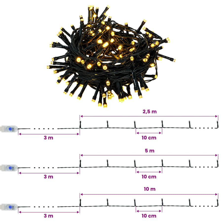 Mini-kerstbomenset 120 cm 275 LED's Warmwit PVC Groen
