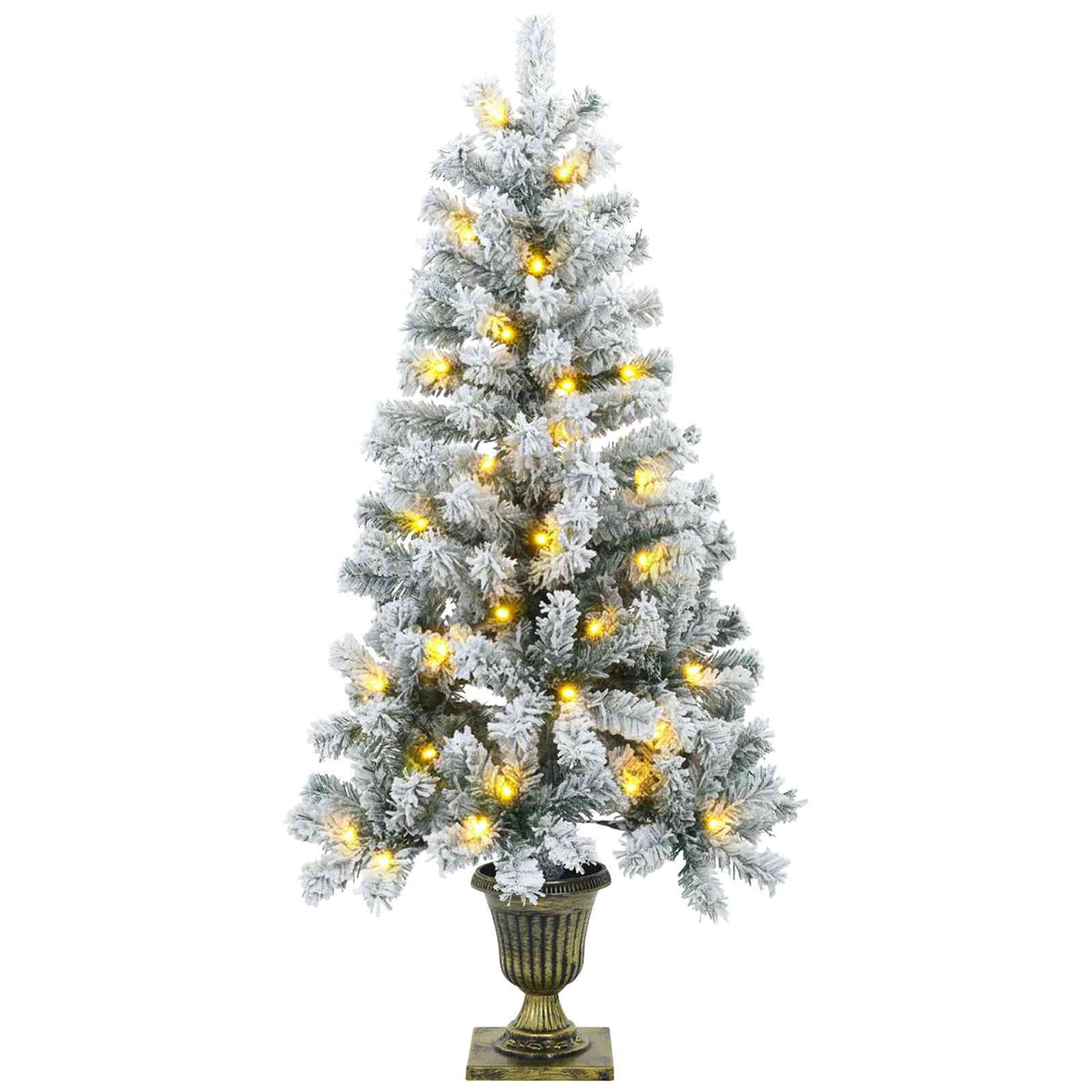 Mini Kerstboom 120 cm 175 LED's Warmwit PVC Wit