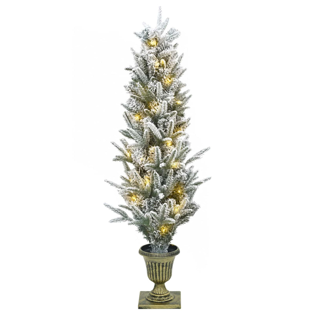 Mini Kerstboom 120 cm 175 LED's Warmwit PVC en PE Wit