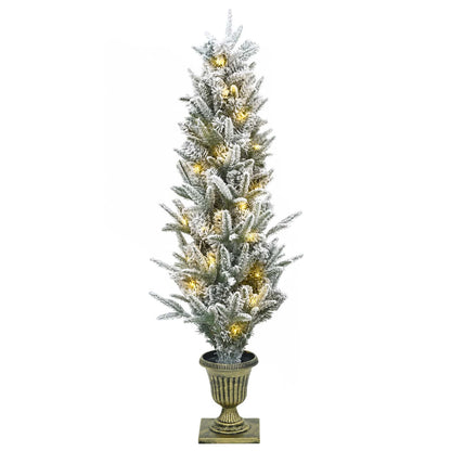 Mini Kerstboom 120 cm 175 LED's Warmwit PVC en PE Wit