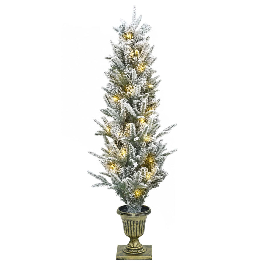 Mini Kerstboom 120 cm 175 LED's Warmwit PVC en PE Wit