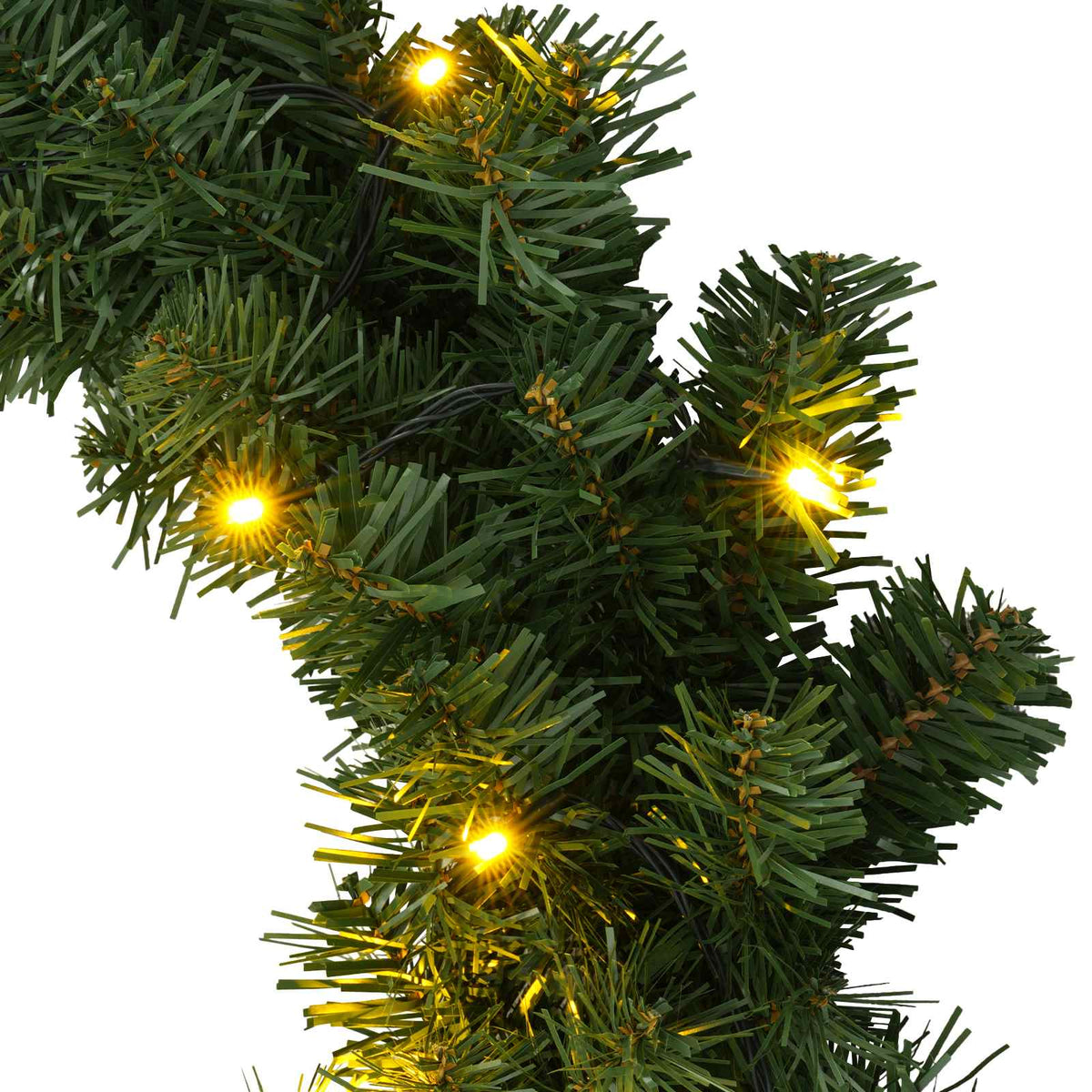 Kerstkrans Groen Ø 50 cm PVC 25 LED's