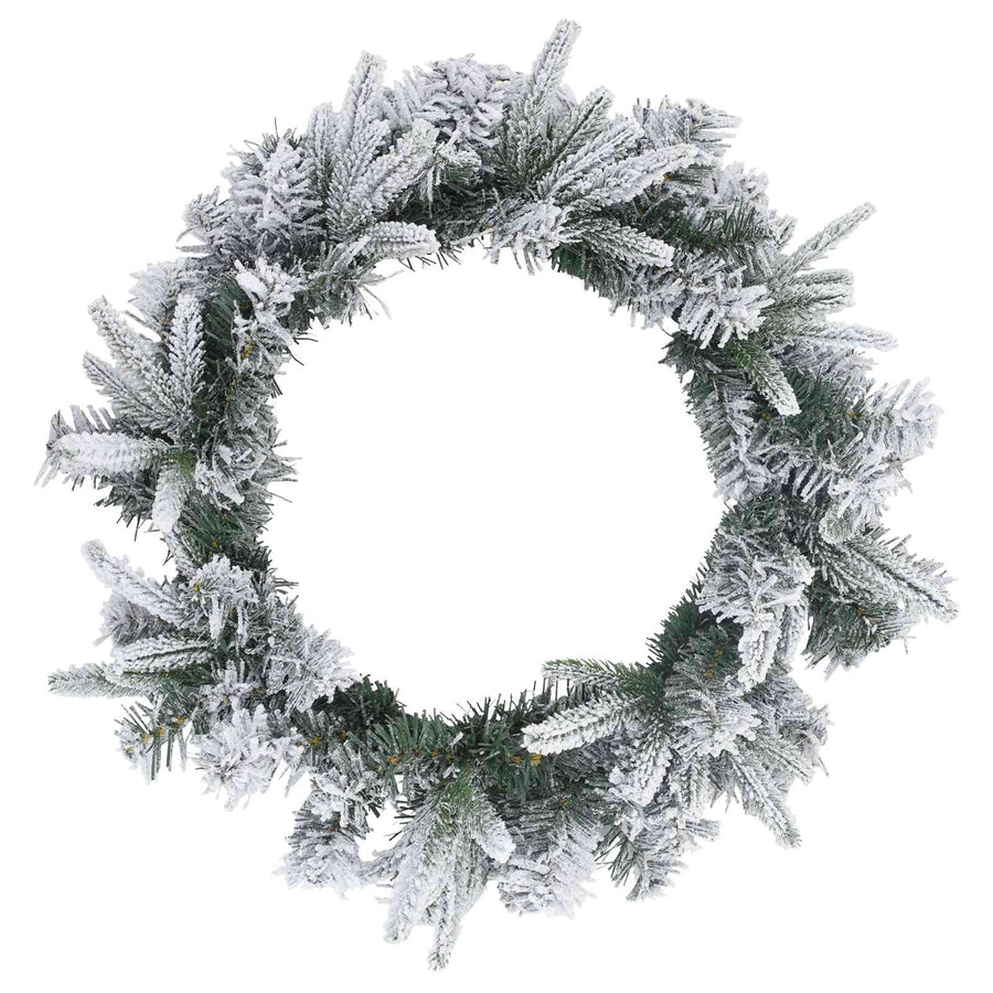 Kerstkrans Wit Ø 50 cm PVC en PE