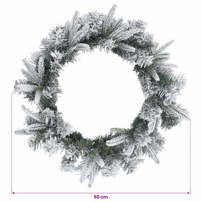 Kerstkrans Wit Ø 50 cm PVC en PE