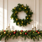 Kerstkrans 30 cm groen 25 LED's