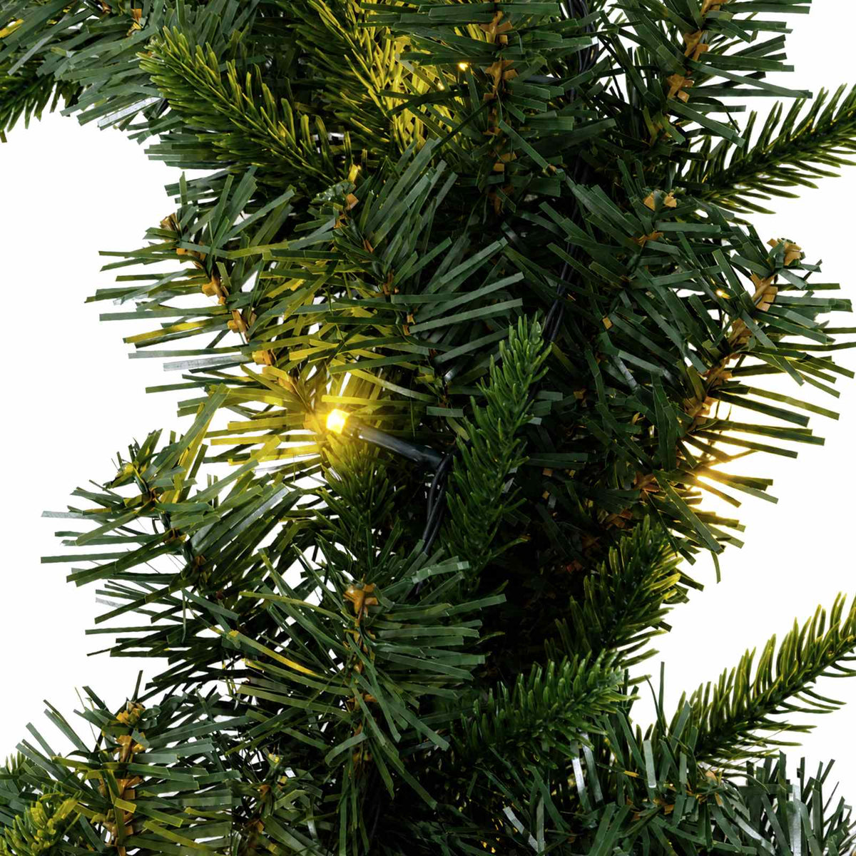 Kerstkrans Groen Ø 50 cm PVC en PE 25 LED's