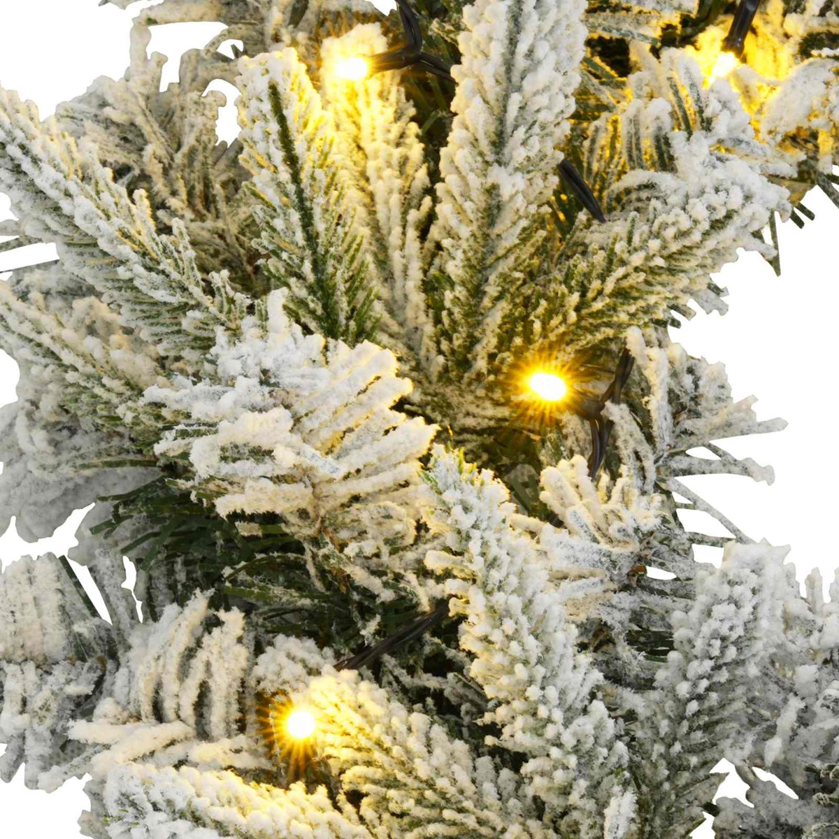Kerstkrans Wit Ø 50 cm PVC en PE 25 LED's