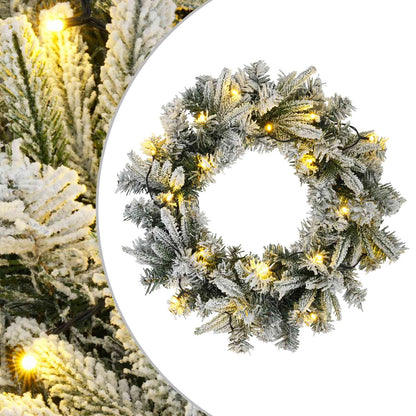 Kerstkrans Wit Ø 50 cm PVC en PE 25 LED's
