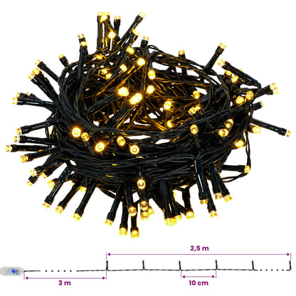 Kerstkrans Wit Ø 50 cm PVC en PE 25 LED's
