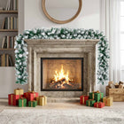 Kerstslinger 270 cm wit PVC met LED