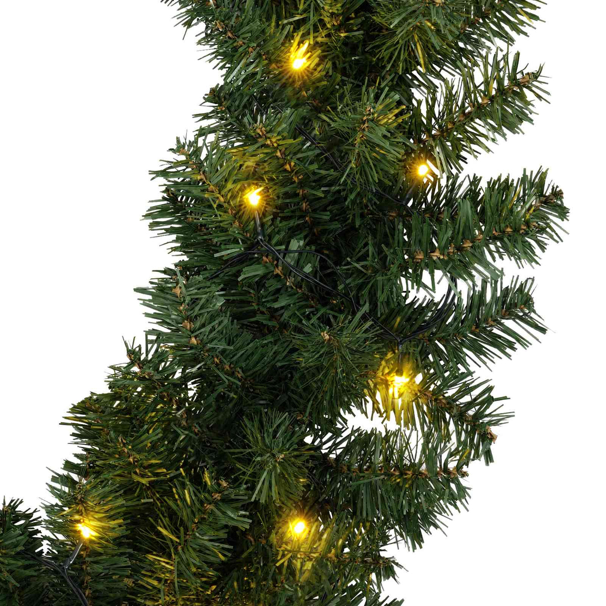 Kerstkrans Groen 270 cm PVC 50 LED's