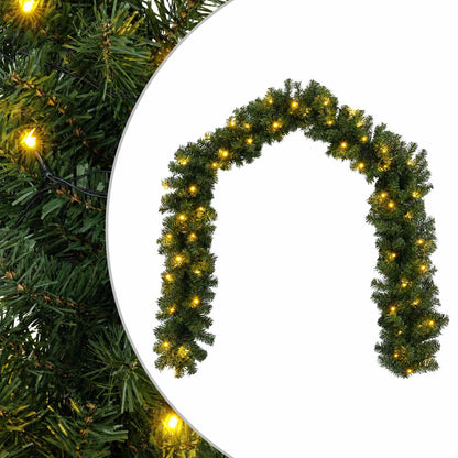 Kerstkrans Groen 270 cm PVC 50 LED's