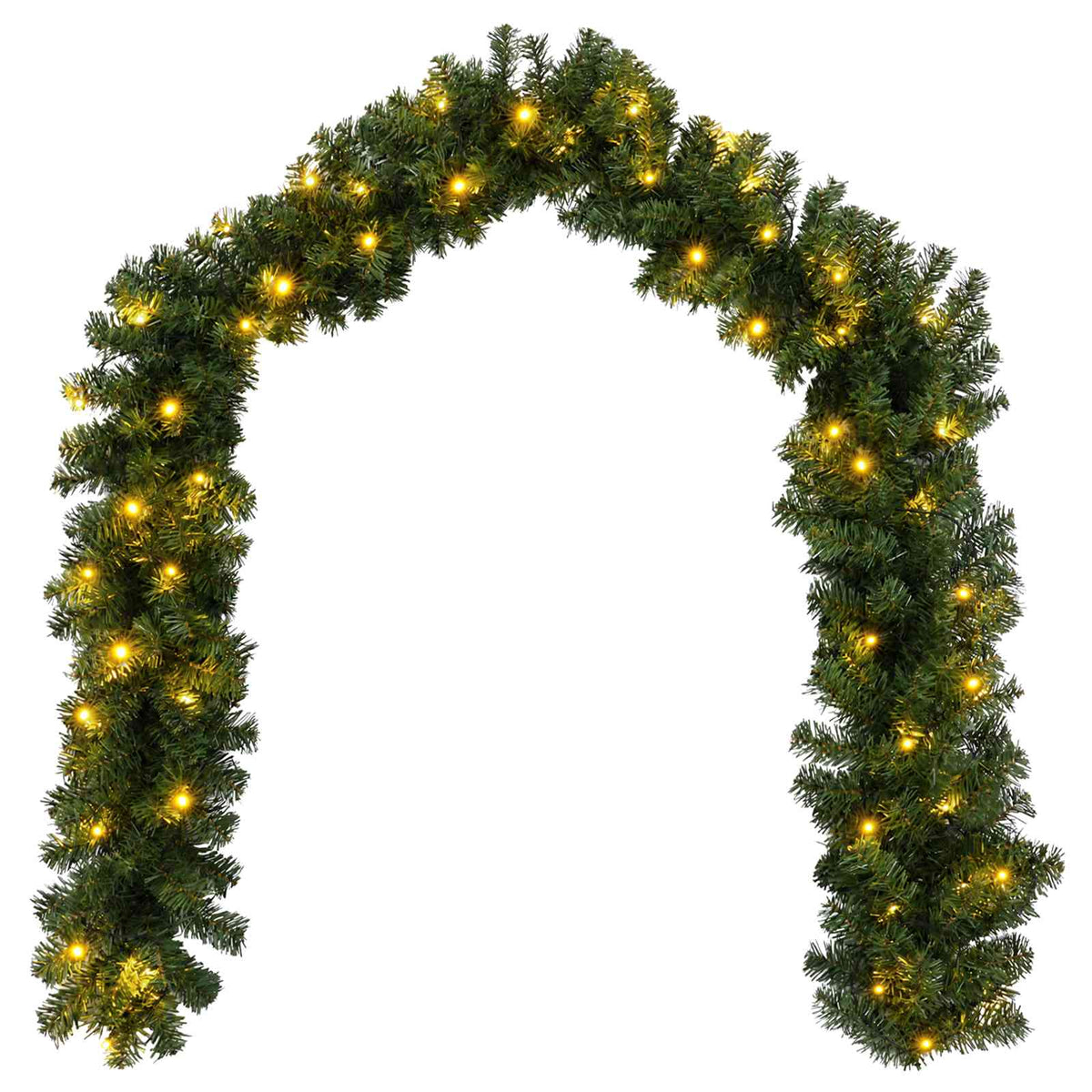 Kerstkrans Groen 270 cm PVC 50 LED's