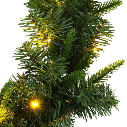 Kerstkrans Groen 270 cm PVC en PE 50 LED's