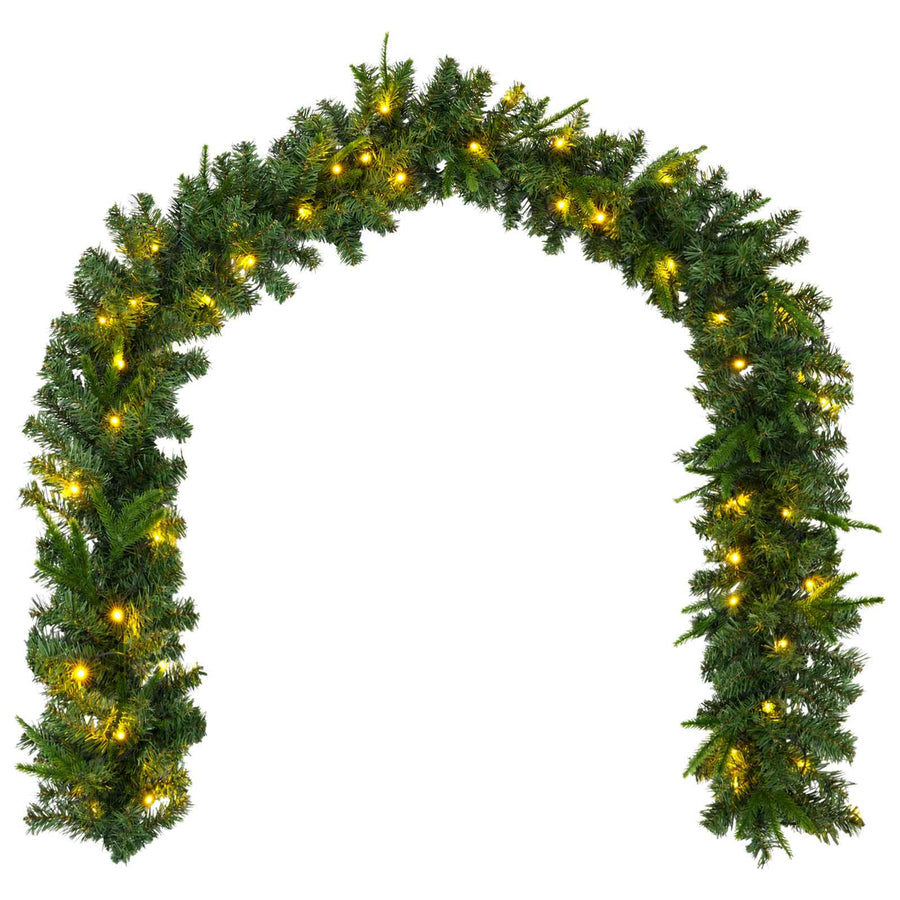 Kerstkrans Groen 270 cm PVC en PE 50 LED's