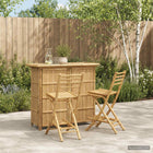 Buitenbar met 2 krukken bamboe naturel 115x55x105 cm