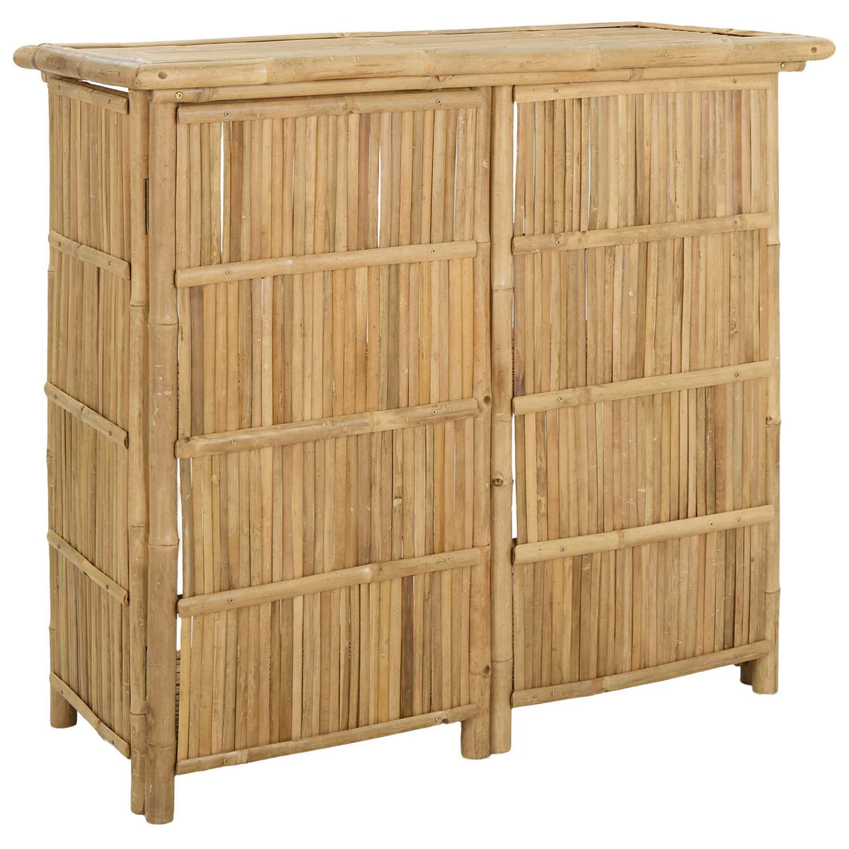 Buitenbar tafel en krukken 3 st Naturel Bamboe