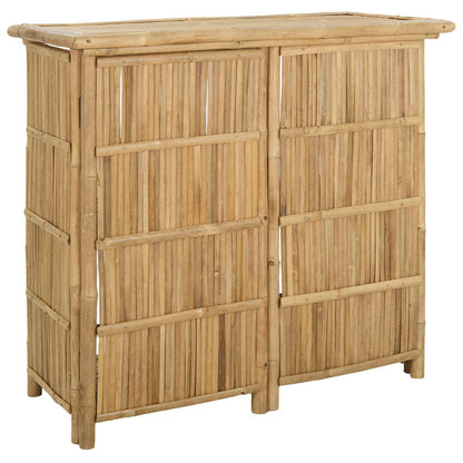 Buitenbar tafel en krukken 3 st Naturel Bamboe