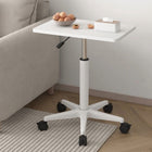 Ceruzo Side Table - Height Adjustable - Gas Lift - White