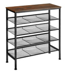 Ceruzo Shoe Rack - Wood - Metal - 76X30X86 Cm