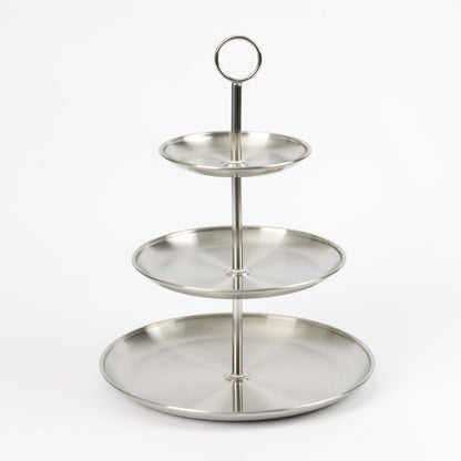 Ceruzo Etagere - 3 Laags - Rvs - D30 X H34 Cm