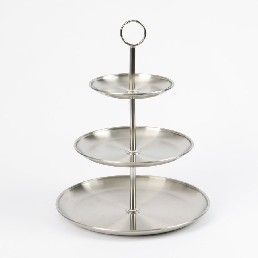 Ceruzo Etagere - 3 Laags - Rvs - D30 X H34 Cm