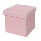 Poef 38x38x38 cm roze opbergruimte