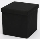 Poef opbergruimte 38x38x38 cm zwart opvouwbaar