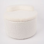 Kinderpoef met opbergruimte 35x28 cm wit creme