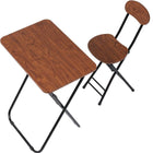 Ceruzo Folding Table With Chair - Brown