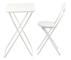 Ceruzo Folding Table with Chair - White