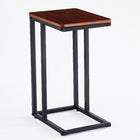 Bijzettafel 30x40x60 cm metaal MDF bruin