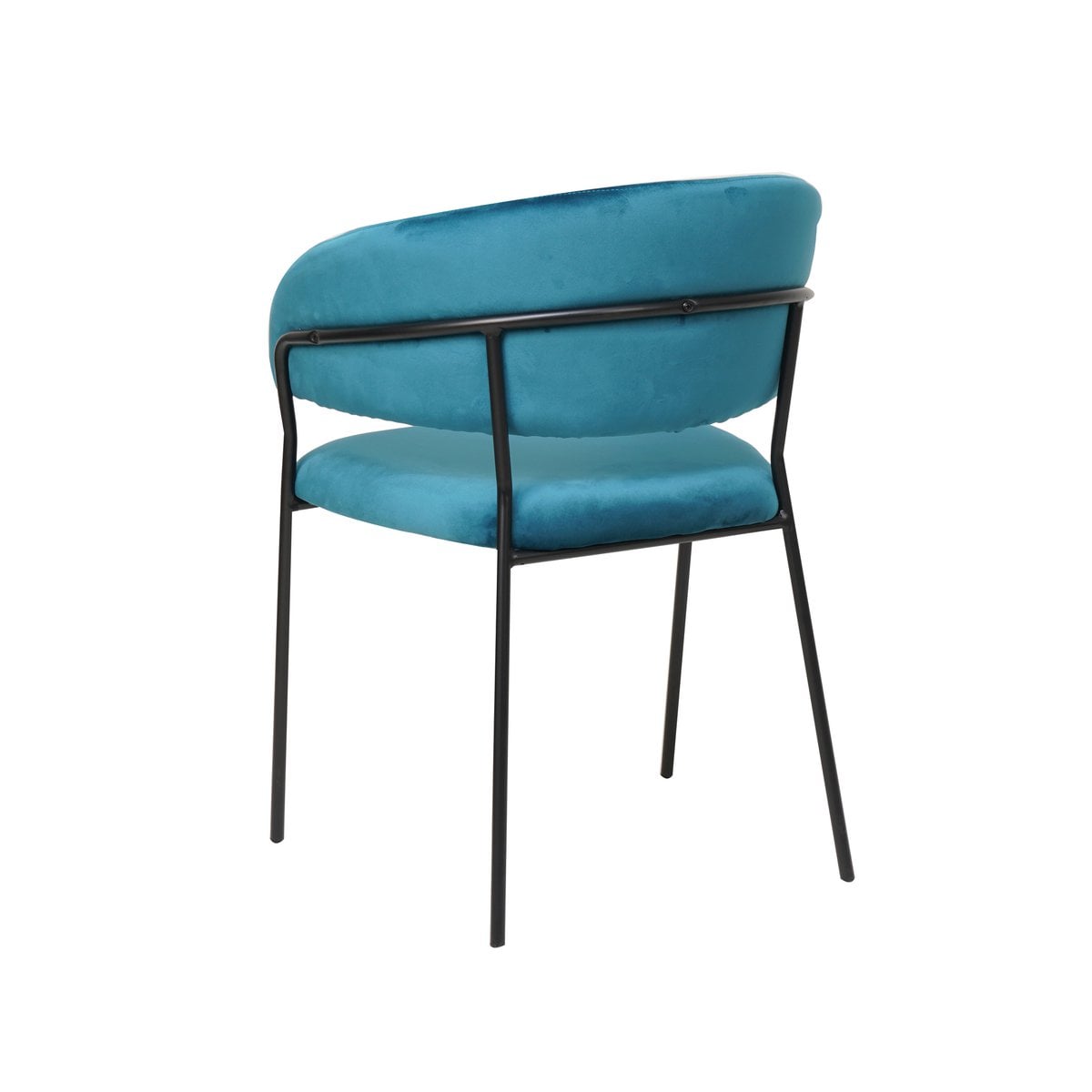 Fauteuil fluweel turquoise 55x50x80 cm