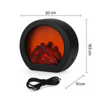 Led sfeerhaard 20x10x18.5 cm kunststof zwart