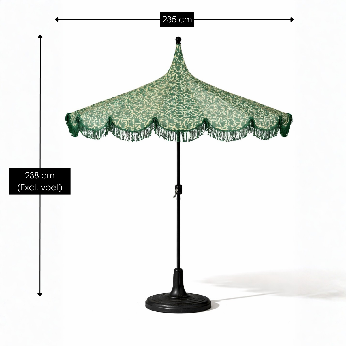Parasol 235 cm donkergroen polyester