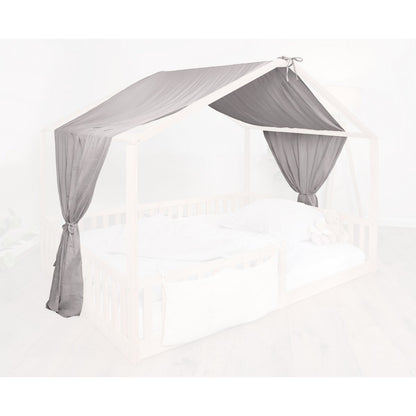 Tissi® luifel mosselin voor huisbedden 120-140x200 cm grijs