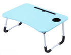 Laptoptafel opklapbaar 60x40 cm blauw MDF