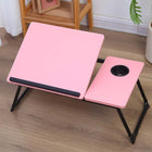 Bedtafel 55.5x32.5x24.5 cm roze MDF